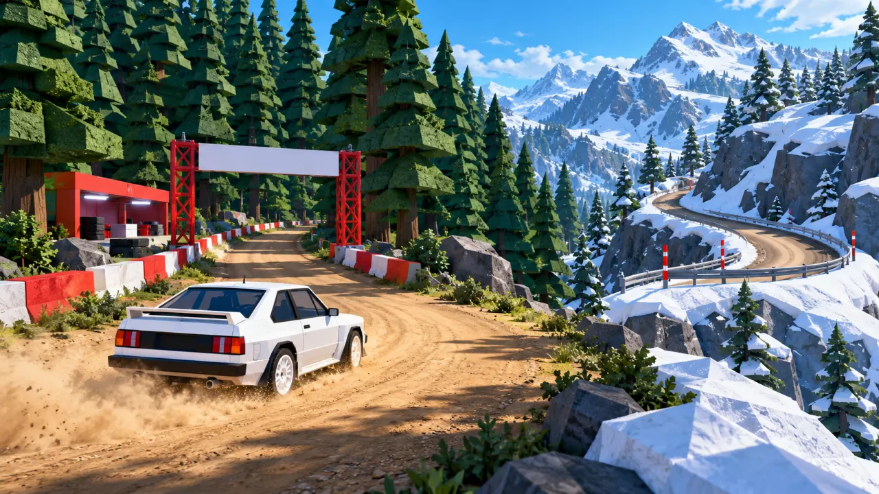 Backseat Rally Stages: Pine Forest, Alpine Pass and Weekly Boards &mdash; illustrated cover