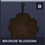 Bronze Blossom flower-shaped air freshener with a hanging loop.